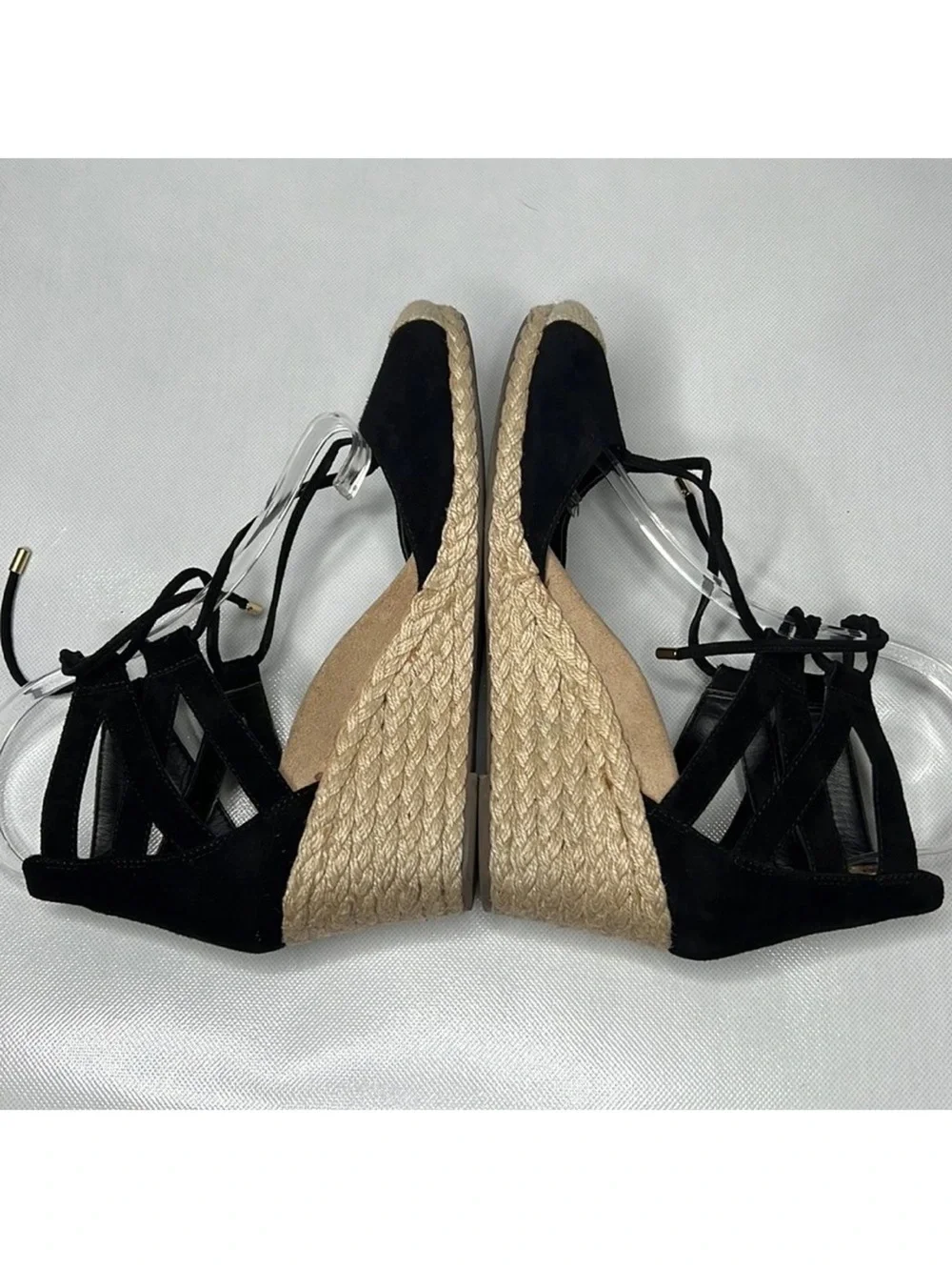 Vionic Aruba Calypso Espadrille Wedge Black Size 10 NEW